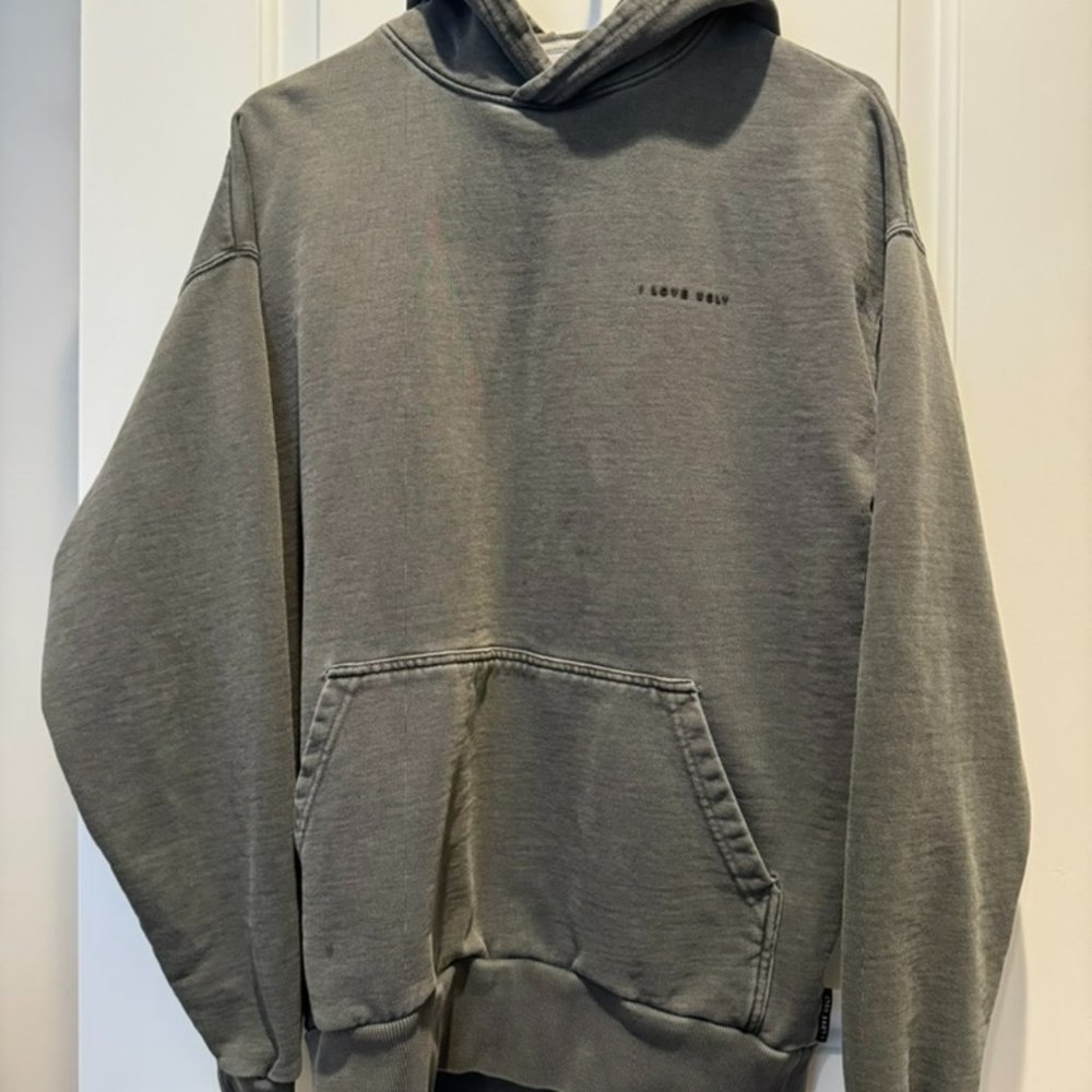 UNISEX - Grey oversized boxed hoodie